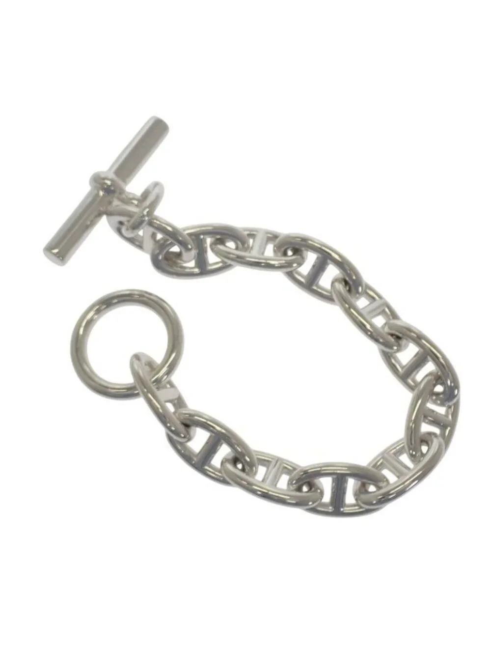 Hermes Chaine Dancre GM 12 Frames B 00010 Bracelet Silver 925 - Picture 4 of 11